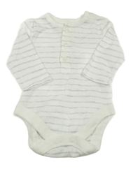 Bílo-šedé pruhované žebrované body George