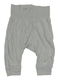 Světlešedomodré žebrované tepláky H&M