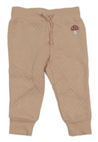 Světlerůžové žebrované tepláky s houbou Liegelind