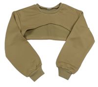 Béžová crop mikina 