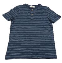 Tmavomodro-bílé pruhované tričko C&A