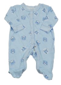 Světlemodrý overal s lvíčky 