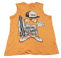 Oranžové tílko se surfařem C&A