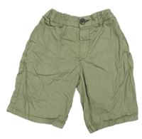 Khaki plátěné chino kraťasy H&M
