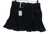 Dámská černá riflová sukně s páskem River Island 