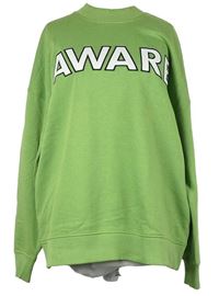 Dámská limetková oversized mikina s nápisem Vero Moda 