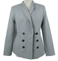 Dámský černo-modro-bílý vzorovaný blejzr Very 