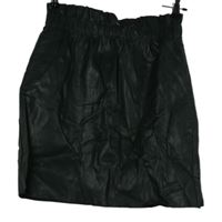 Dámská antracitová koženková sukně 