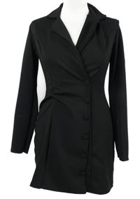 Dámské černé kabátové šaty Boohoo 