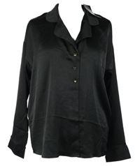 Nové - Dámská černá saténová halenka Next 