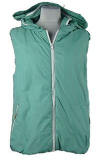 Dámská světlezelená šusťáková zateplená vesta s kapucí Bench 