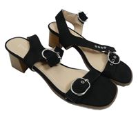 Dámské černé semišové sandály na podpatku Dorothy Perkins vel. 42