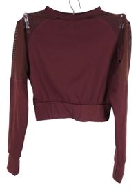 Dámské vínové sportovní funkční crop triko South Beach 