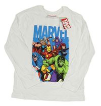 Bílé triko s Avengers Marvel