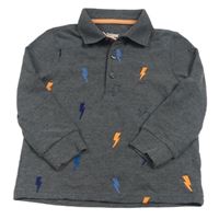 Šedé polo triko s blesky F&F