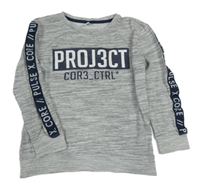 Šedá melírovaná mikina s nápisem Yigga