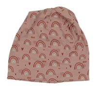 Růžová čepice s duhami Alana 