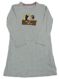 Světlešedá noční košile s obrázkem TCM