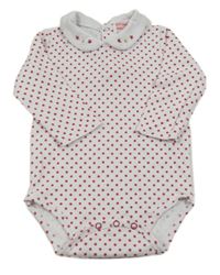 Bílé puntíkaté body s límečkem