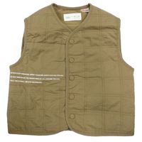 Hnědá prošívaná zateplená vesta s nápisem Zara