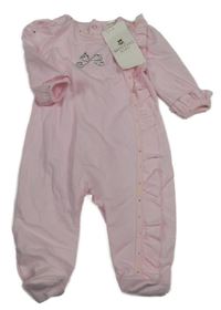 Nové - Světlerůžová tepláková kombinéza s kamínky mintini 