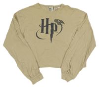 Béžové crop triko Harry Potter H&M