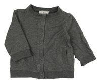 Šedá propínací mikina 