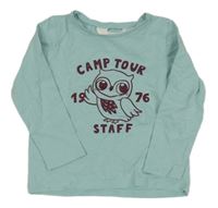 Světlemodré triko se sovou H&M