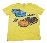 Žluté tričko s auty Dopodopo