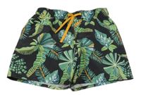 Černé plážové kraťasy s listy H&M