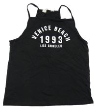 Černý crop top s potiskem H&M