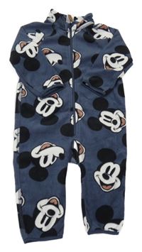 Modrošedý fleecový overal s Mickeym H&M