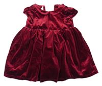 Červené sametové šaty H&M