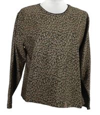 Dámské černé květované triko 