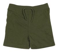 Khaki teplákové kraťasy Primark