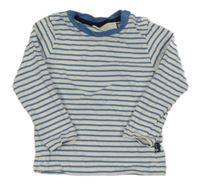 Bílo-modré pruhované triko Jojo Maman Bébé