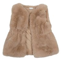 Světlerůžová kožešinová podšitá vesta Next