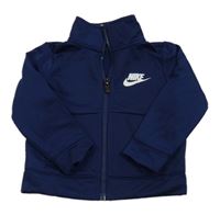 Tmavomodrá propínací sportovní mikina s logem Nike 