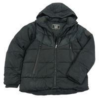 Černá šusťáková zimní bunda s kapucí C&A