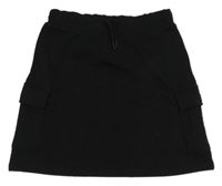 Černá tepláková sukně s kapsami C&A