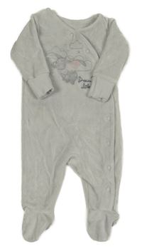 Světlešedý sametový overal s Dumbem Disney