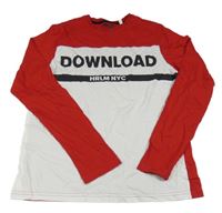 Červeno-bílé triko s nápisem C&A