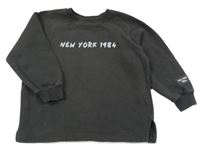 Antracitová mikina s nápisem Zara