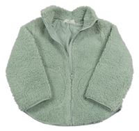 Světlezelená huňatá podšitá bunda H&M