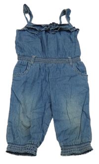 Modrý riflový kalhotový overal s volánky Topomini