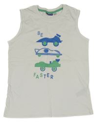 Bílé tílko s auty Pepperts