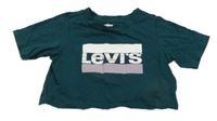 Petrolejové crop tričko s logem Levi´s 