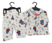Nové - bílé flanelové pyžamo s Paddingtonem