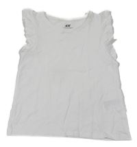 Bílý top s volánky H&M