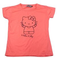 Neonově růžové tričko s Kitty 